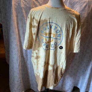 Brixton Men's Tie-Dye Yellow T-Shirt